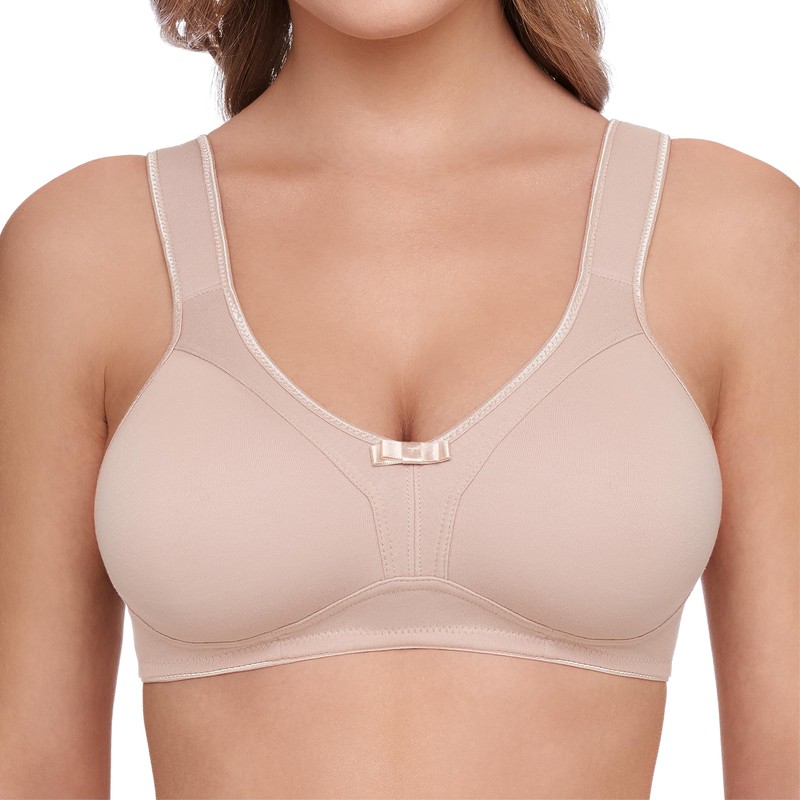 SUSA Women's Damen Entlastungs-BH Ohne Bügel Topsy Wireless Bra, Brown
