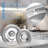 Drip Pan Electric Stove Burner Covers for Whirlpool W10278125, 4