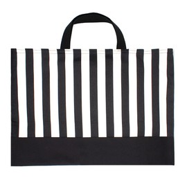 miwaki bag09 Lesson Bag, Boys and Girls, Tote Bag, Handbag, Training Bag, Sub-bag, Elementary School, Kindergarten, Nursery, Made in Japan, Handmade with Name Tag, stripe black