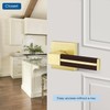 EHOMEWARE 1 Pack Gold Door Lever with Bronze Leather Handle,