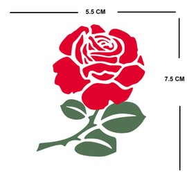 TENNER.LONDON Set of 5 English Rose Iron on Screen print Fabric Applique machine washable transfer England Rose