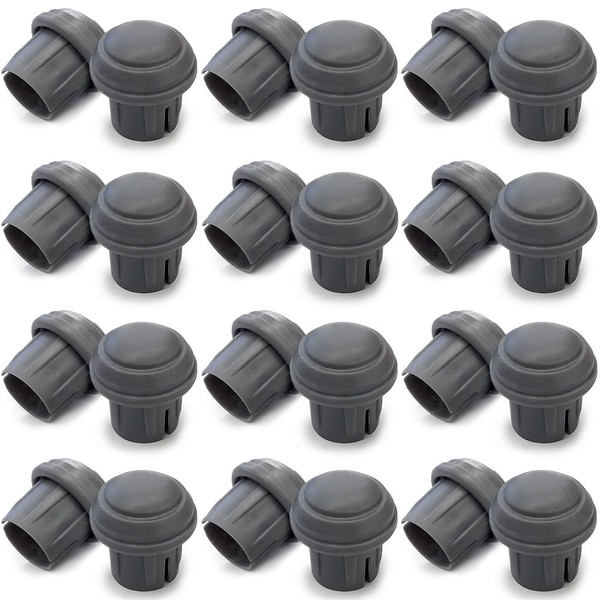 Durable Mushroom Walker Glide Caps - Gray (12 Pairs)