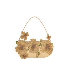 JW PEI Women's Leona Bead Embellished Shoulder Bag - Almond