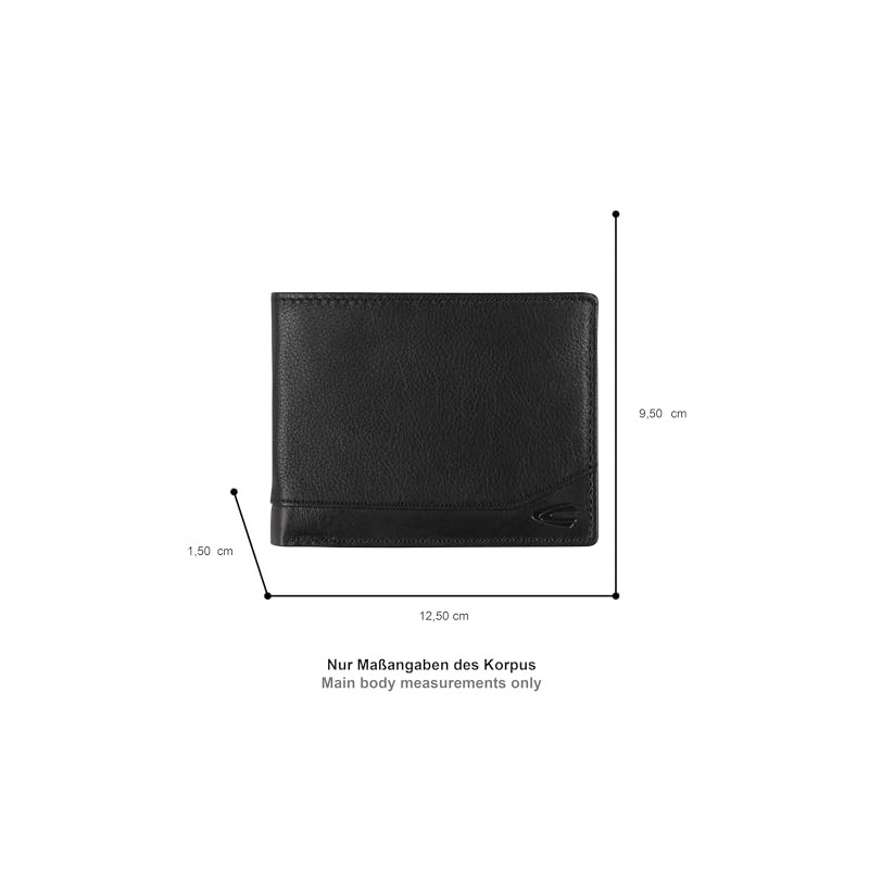 camel active Men's Stone 004664 Travel Accessory Wallet, black, M