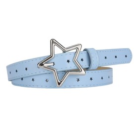 Blue Jean Belt for Women Trendy Star Belt for Girls Daughter Birthday Gifts for Sister Niece Punk Rock Accessories for Pants Jeans Fashion Belts for Women Girls Adjustable Belts Grunge Y2k Charms