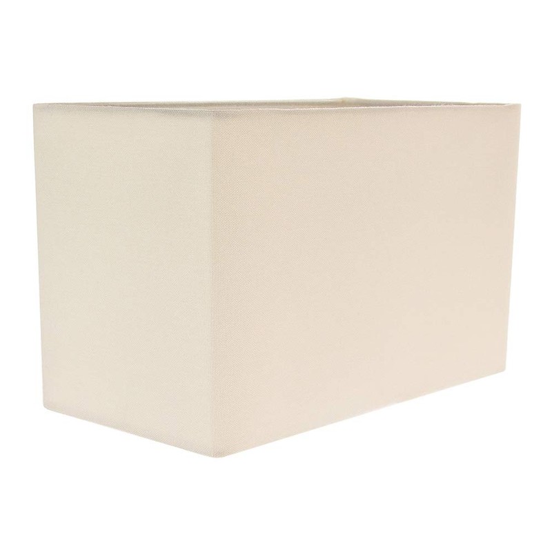 Contemporary and Stylish Soft Cream Linen Fabric Rectangular Lamp Shade