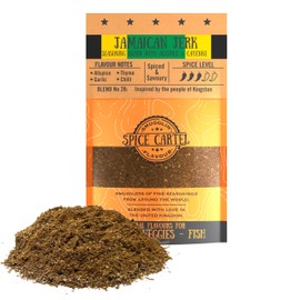 Spice Cartel Spice Cartel's Jamaican Jerk. Fiery Caribbean Seasoning Blend Bursting With All Spice & Cayenne Made For Jerk Chicken. 35g Resealable Pack Seasons 1kg+ Of Protein. Premium UK Hand Blended.