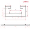 Zeberoxyz 4pcs 300mm/12" Aluminum T-Track Slider with Screws Double Cut
