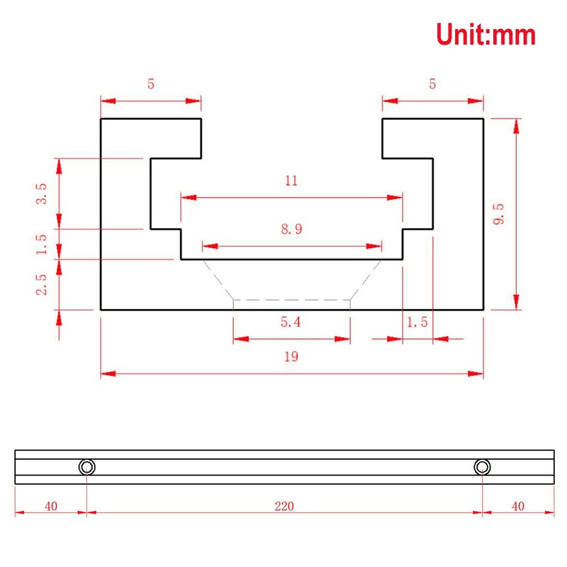 Zeberoxyz 4pcs 300mm/12" Aluminum T-Track Slider with Screws Double Cut