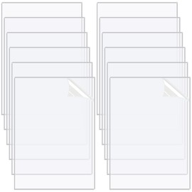 Naturahand 12 Pack of 5x7 Clear Acrylic Sheets, Transparent Plexiglass Sheets with Protective Film Pre-Cut Plexi Glass Acrylic Board for DIY Display Picture Frame Sign and Painting