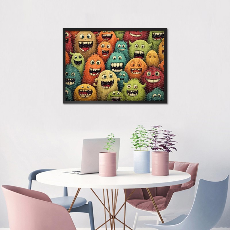 ‌Jigsaw Puzzle for Adults 1000 Piece Whimsical Monster Madness with