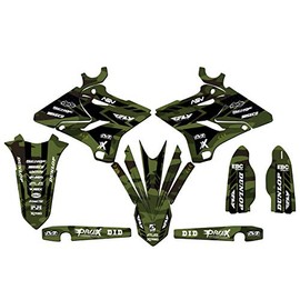 2015-2021 YZ 250 2-Stroke Apache Green Senge Graphics Base Kit Compatible with Yamaha