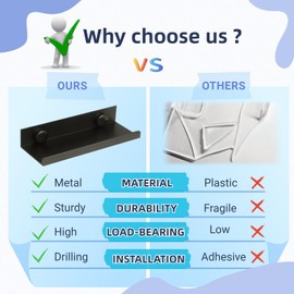 HAVXJAN Vinyl Wall Mount 9 Pack, Metal Vinyl Shelf Minimalist Record Display Your Favorite Albums Stylish Record Holder Wall Modern Office Home Decor for Music Lovers Collectors, Industrial Black (9)