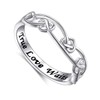 DAOCHONG S925 Sterling Silver Engraved True Love Waits Celtic Love