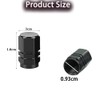 Bluejunior 12Pcs Tire Valve Stem Caps (Black), Aluminum Alloy Hex