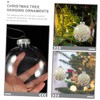RORPOIR 36pcs Transparent Hollow Christmas Flat Ball DIY Fillable Christmas