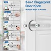 Foxgard Smart Fingerprint Door Lock:Fingerprint Door Knob-Biometric 5-in-1 Finger Print