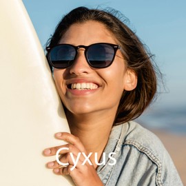 Cyxus P1171 Dimmable Sunglasses, Polarized Lenses, UV Protection, UV Protection, Blue Light Reduction, For Driving, Climbing, Travel, Sports, Stylish, Unisex, 01-blue