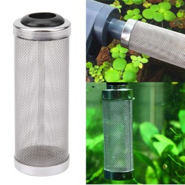 12mm Stainless Steel Filter Aquarium Fish Tank Pre-Filter Intake Filter Guard Flow Fish Shrimp Basket Mesh Net Aquarium Fish/Shrimp Mesh Net Filter Guard Fish Tank Intake Strainer