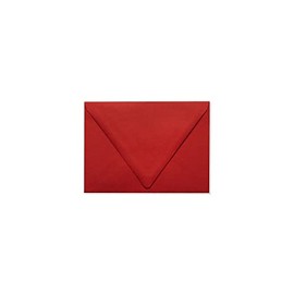 LUXPaper A7 Contour Flap Invitation Envelopes | 5 1/4" x 7 1/4" | Ruby Red | 80lb. Text | 50 Qty