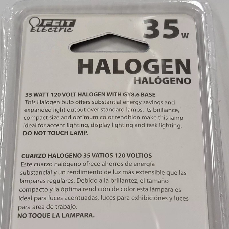 Feit 35 Watt Lightning Data Clear Bulb Dimmable BPQ35 GY8.6