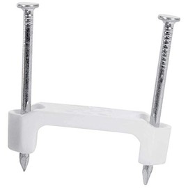 Gardner Bender PS-1550T Insulated Staples, ½ Inch., Secures Romex, UF & (NM) Non-Metalic Cable, Polyethylene - UV Resistant, Splinter Free, 15 Pk., White