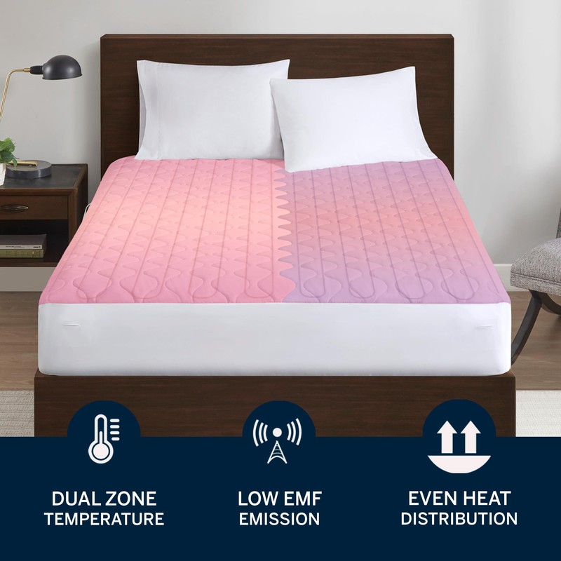 Serta Heated Mattress Pad Queen Size - Electric Mattress Pad,