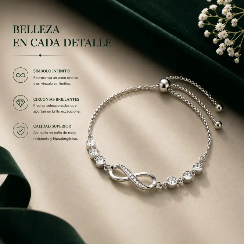 COKARA JOYEIA - Pulseras De Plata 925 Mujer Con Infinito