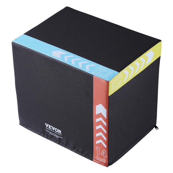 VEVOR 3 in 1 Plyometric Jump Box, Cotton Plyo Box,