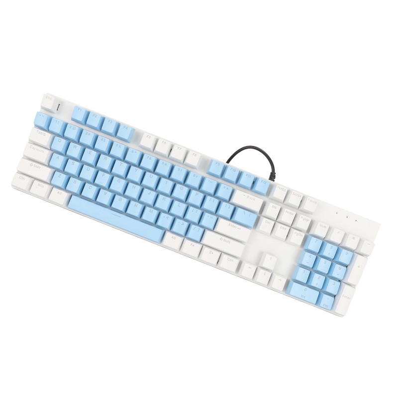 104 Key Mechanical Gaming Keyboard 28 Backlight Modes Blue Switch