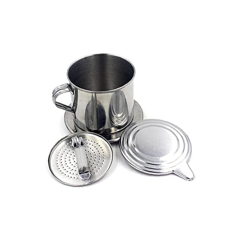 1 Set Vietnamese Coffee Filter Stainless Steel Coffee Pot Drip