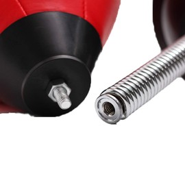 HemeraPhit Punching Bag, Desktop Boxing Ball Super Strong Suction Stress Relief Speed Bag with Pump, Black&red, Adult