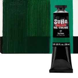 SoHo Urban Artist Oil Color Paint - Best Valued Oil Colors for Painting and Artists with Excellent Pigment Load for Brilliant Color - [Sap Green - 50 ml Tube]