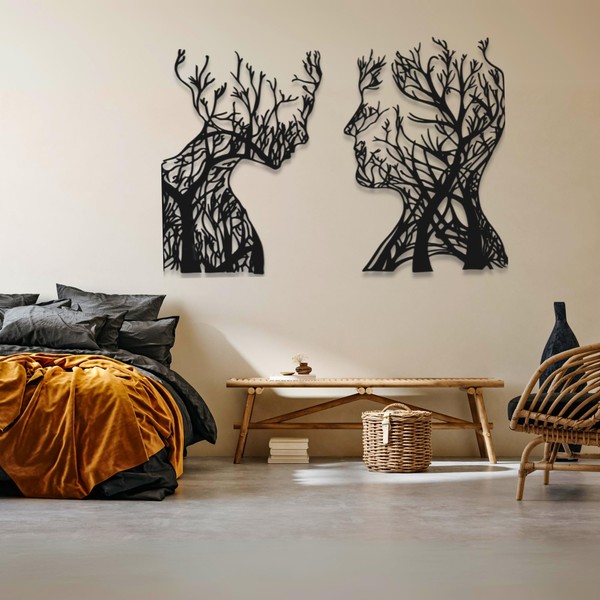 VAILLA Tree of Life Wooden Wall Art Abstract Tree Man