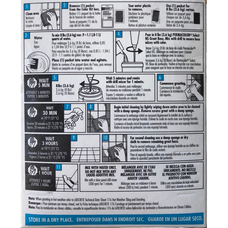LATICRETE PERMACOLOR Grout Midnight Black 8LB