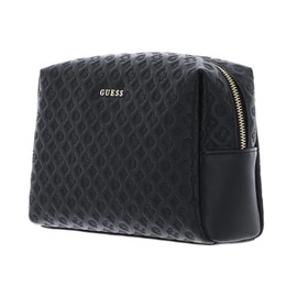 GUESS Large Top Zip Cosmetic Bag Black, black
