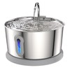Battery Operated Cat Water Fountain Wireless, 4L/135oz Stainless Steel Pet