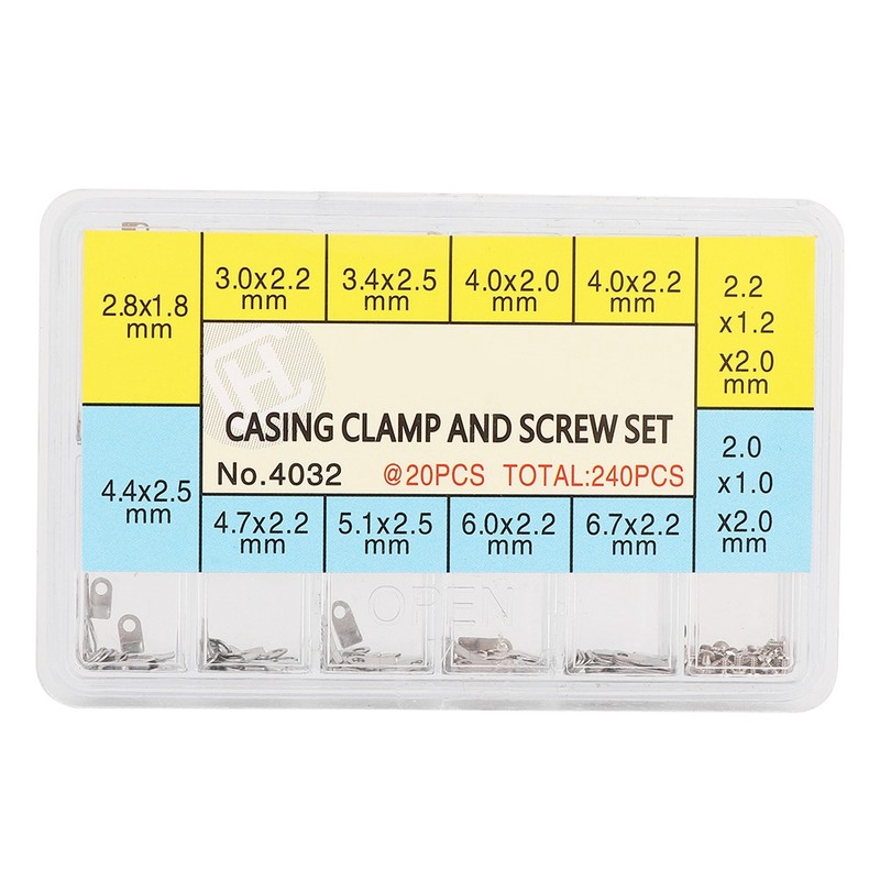 Assorted 10 Size Watch Parts Watch Movements Fixing Adapter Securing