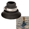 Roof Collar Repair Boot Vent Flashing - Fits 1.5"-2" Pipe,