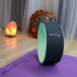 Mobiclinic®, Yoga Wheel, European Brand, More Stretch and Endurance, 30 x 13 cm, Non-Slip, Multifunctional, Easily Washable, Black and Turquoise