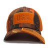 USA Flag Hat Hunter Orange Blaze Hunting Detachable Patch Micro