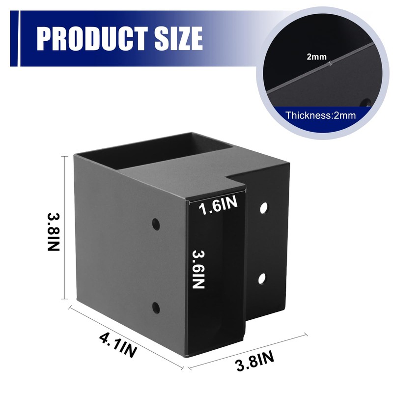 2''x4'' DIY Workbench Kit,8 Pcs Steel 3-Way Right Angle Corner