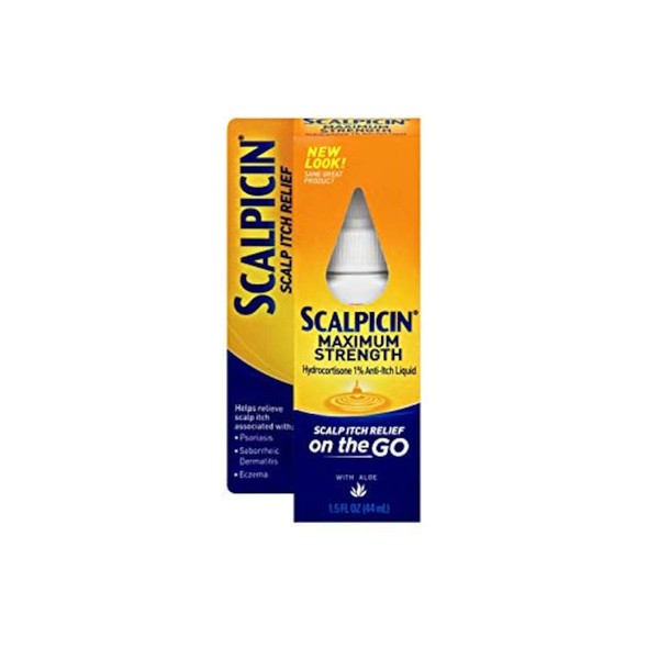 Scalpicin Anti-Itch Liquid, Maximum Strength, Clear Liquid 1.5 oz. (Pack of 6) by Scalpicin