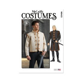 McCall's Men's Fantasy Top and Vests Costume Sewing Pattern Kit, Design Code M8423, Sizes 44-46-48-50-52