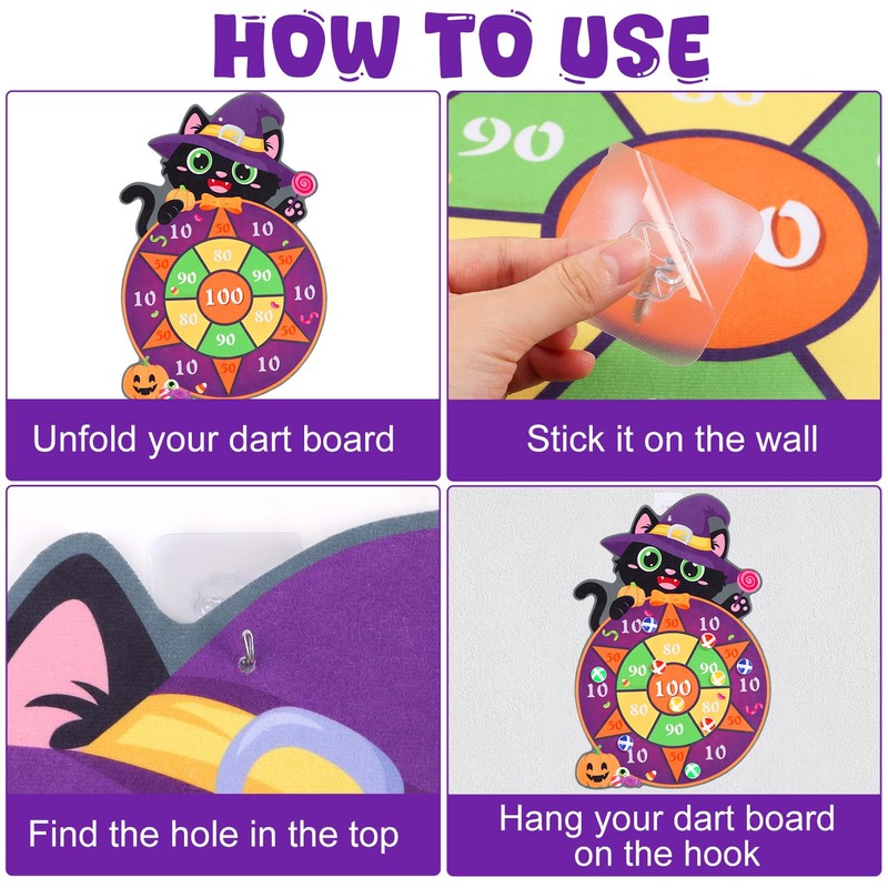VEYLIN Kids Dart Board Set with 12 Sticky Balls