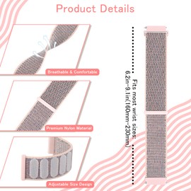 YCHDDER - Solo Loop Quick Release Nylon Watch Strap - 16mm 18mm 19mm 20mm 22mm 24mm Watch Straps for Men Women