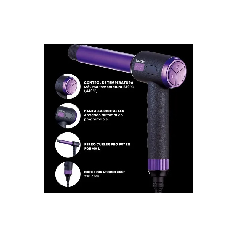 Ferro Rizador De Cabello Profesional Timco® Culer Pro 90