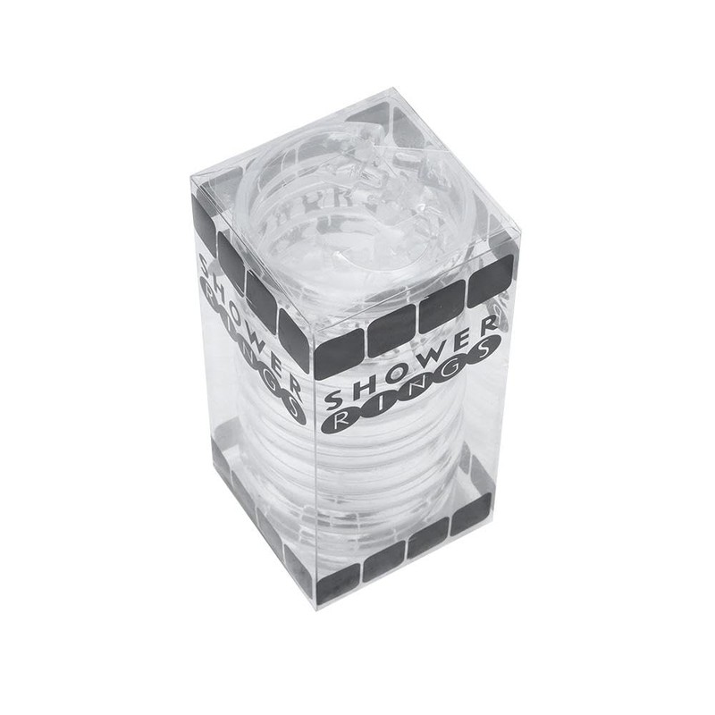 Benytro 24 Pcs Durable Clear Plastic Shower Curtain Rings,O-Shape PP