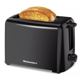 Elite Gourmet 2 Slice Toaster Cool Touch Extra Wide Slots 6 Browning Levels