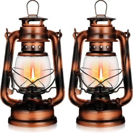 Retisee 2 Pcs Hurricane Lantern 10 Inch Original Oil Burning Lantern Decorative Kerosene Lamp Vintage Oil Lamp Hanging Kerosene Fuel Lanterns for Outdoor Indoor Home Patio Camping, Bronze